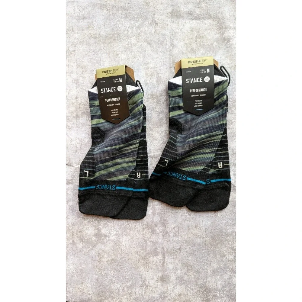 2 Pairs Stance M (6-8.5) W (8-10.5) Slant Tab Height Socks Freshtek Infiknit